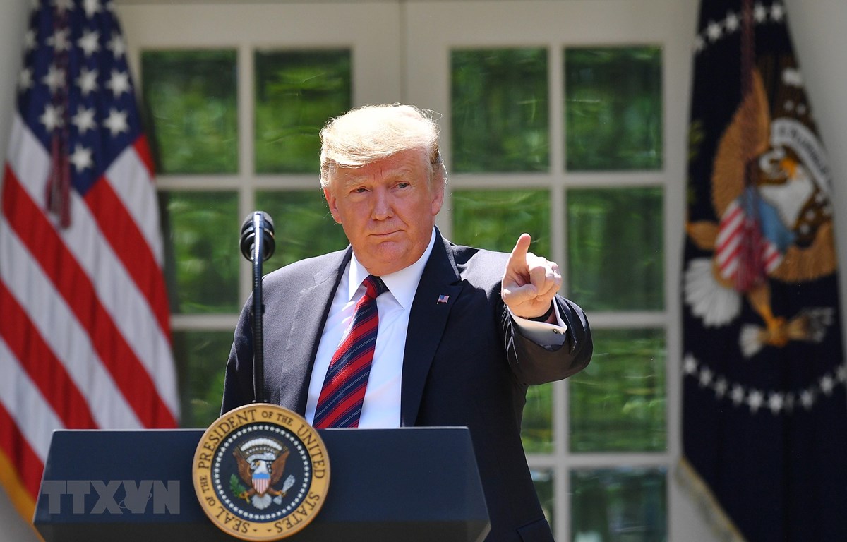 Tổng thống Mỹ Donald Trump phát biểu tại Washington, DC ngày 16-5-2019. (Ảnh: AFP/TTXVN)