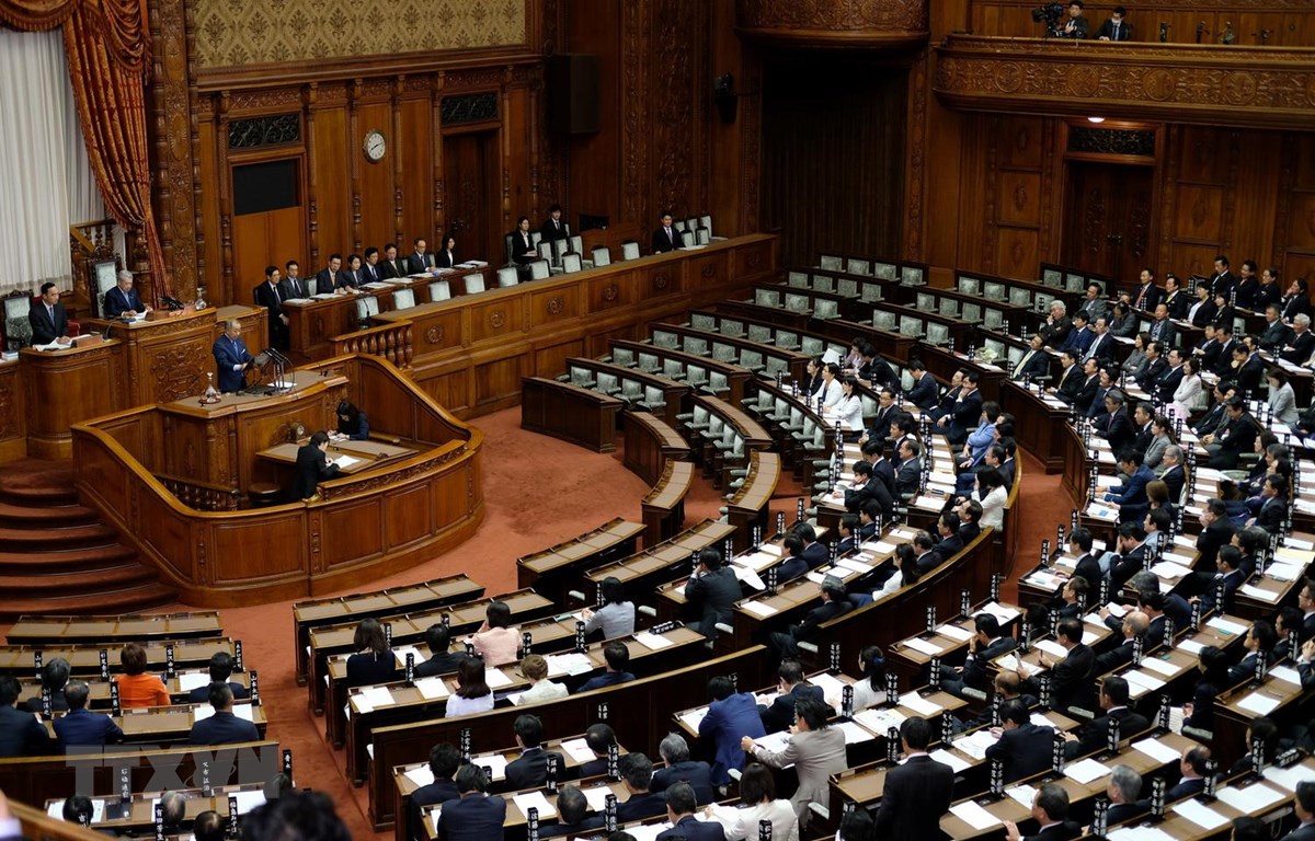 Toàn cảnh phiên họp Quốc hội Nhật Bản ở thủ đô Tokyo. (Ảnh: AFP/TTXVN)
