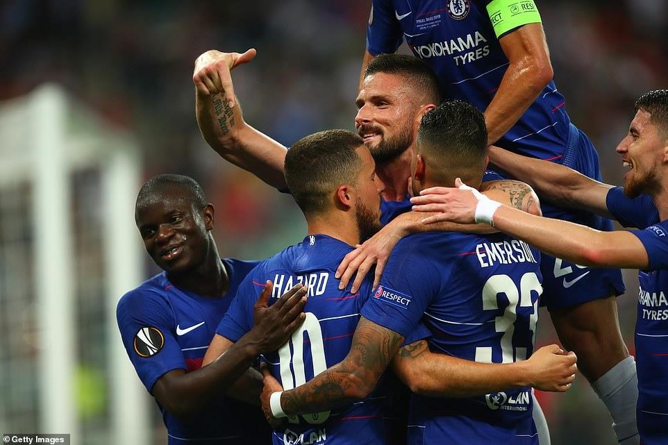  Niềm vui của các cầu thủ Chelsea.