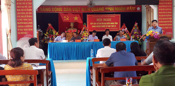 Đại biểu HĐND tỉnh tiếp xúc cử tri tại xã Cảnh Hóa, Quảng Trạch