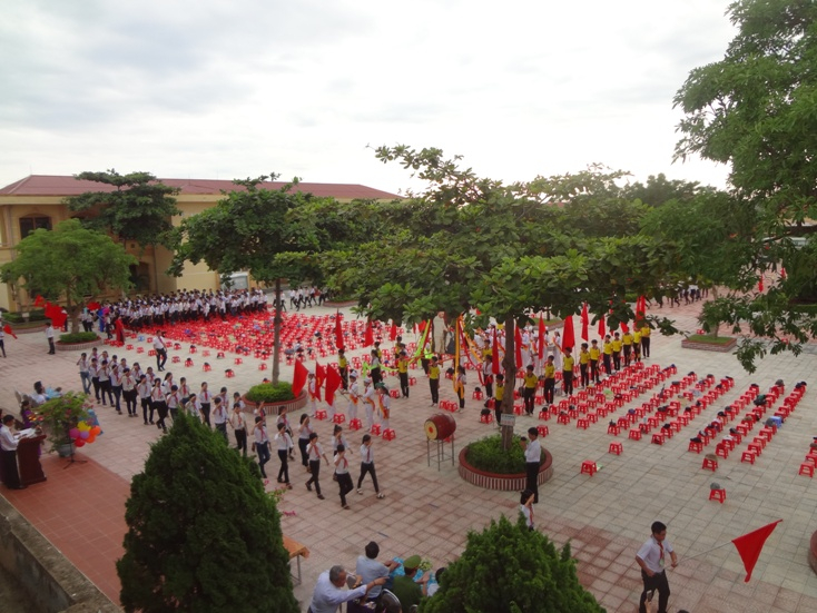 Lễ khai giảng năm học mới 2018-2019 tại Trường THCS Quách Xuân Kỳ.