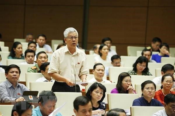 Tiep tuc trien khai quyet liet, dong bo cac nhiem vu, giai phap de ra hinh anh 2Đại biểu Quốc hội tỉnh Sóc Trăng Nguyễn Đức Kiên chất vấn Phó Thủ tướng Chính phủ, Bộ trưởng Bộ Ngoại giao Phạm Bình Minh. (Ảnh: Dương Giang/TTXVN)