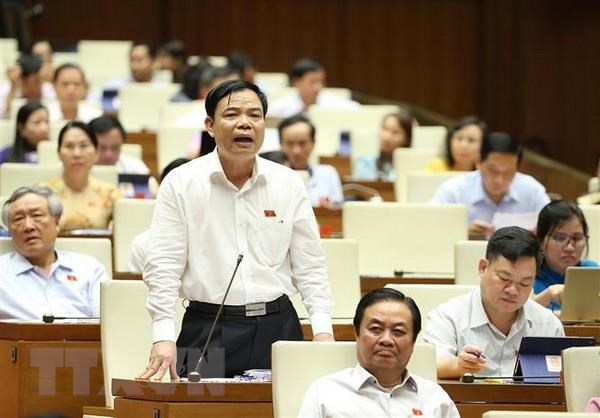Tiep tuc trien khai quyet liet, dong bo cac nhiem vu, giai phap de ra hinh anh 4Bộ trưởng Bộ Nông nghiệp và Phát triển Nông thôn Nguyễn Xuân Cường giải trình một số vấn đề đại biểu Quốc hội quan tâm. (Ảnh: Dương Giang/TTXVN)