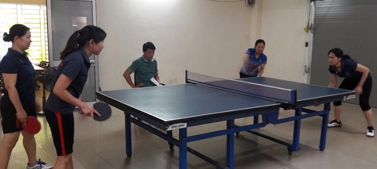 Trận đấu ở nội dung đôi nữ.