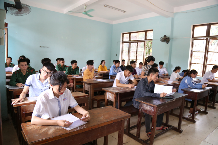 Các thí sinh thực hiện nghiêm túc Quy chế thi THPT quốc gia 2019.