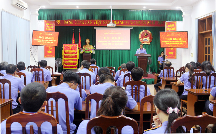 Hội nghị tại điểm cầu VKSND tỉnh.