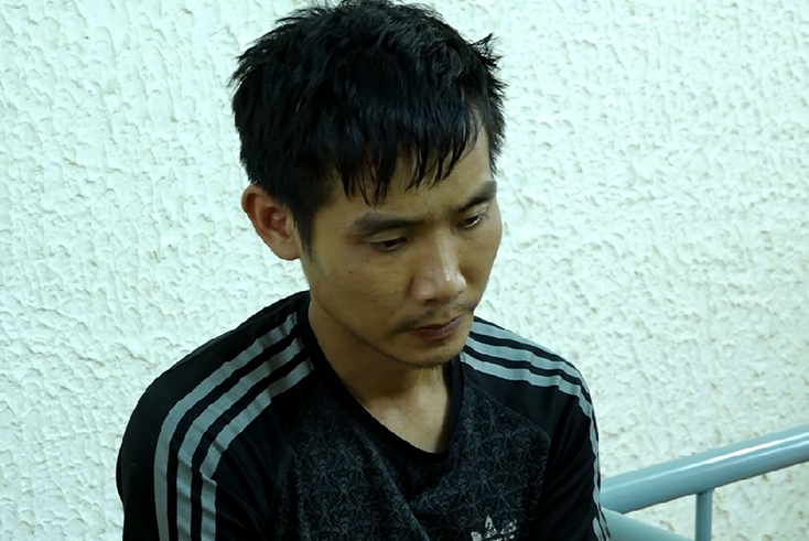 Đối tượng Trần Việt Phương tại cơ quan điều tra.