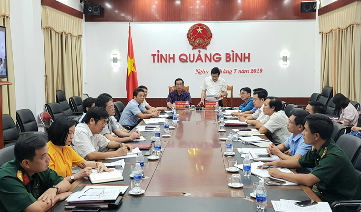 Các đại biểu dự hội nghị tại điểm cầu Quảng Bình.