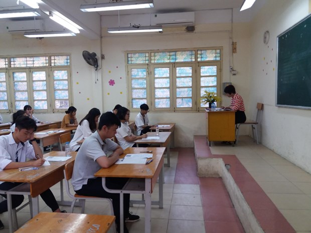  Thí sinh dự thi trung học phổ thông quốc gia 2019. (Ảnh: Phạm Mai/Vietnam+)