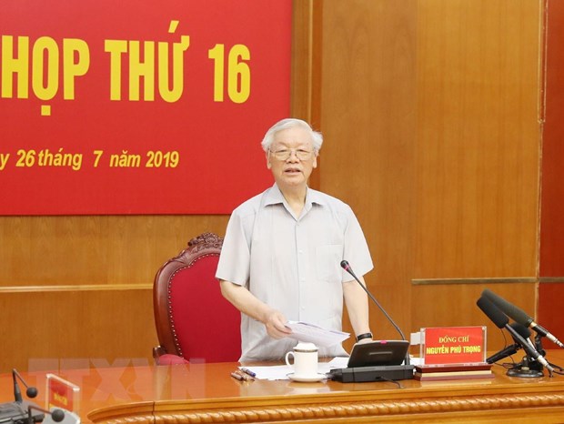 Tong Bi thu, Chu tich nuoc chu tri phien hop ve chong tham nhung hinh anh 2Tổng Bí thư, Chủ tịch nước Nguyễn Phú Trọng phát biểu kết luận phiên họp. (Ảnh: Trí Dũng/TTXVN)