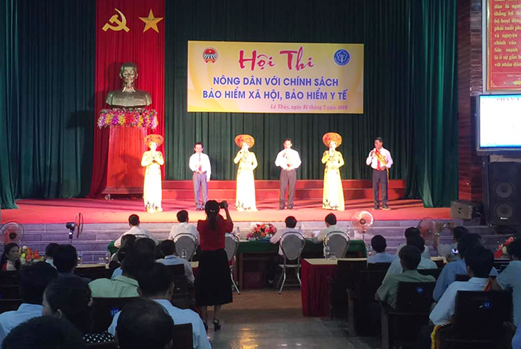 Một tiết mục văn nghệ tại hội thi.