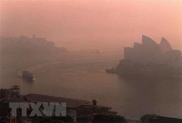 Khói mù ô nhiễm bao phủ Sydney, Australia. (Nguồn: AFP/TTXVN)