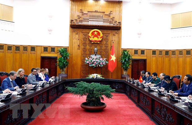 Viet Nam hoan nghenh lap truong cua EU ve an ninh tren Bien Dong hinh anh 2Quang cảnh buổi tiếp. (Ảnh: Thống Nhất/TTXVN)