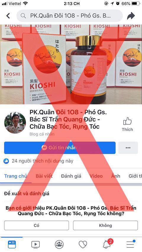 BV Trung ương Quân đội 108 khẳng định chỉ có một cơ sở duy nhất ở địa chỉ số 1 Trần Hưng Đạo, Hà Nội, các địa chỉ khác đều là giả mạo - Ảnh: BV TƯ Quân đội 108 cung cấp