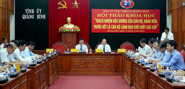 Hội thảo khoa học “Trách nhiệm nêu gương của cán bộ, đảng viên, trước hết là cán bộ lãnh đạo chủ chốt các cấp”. 