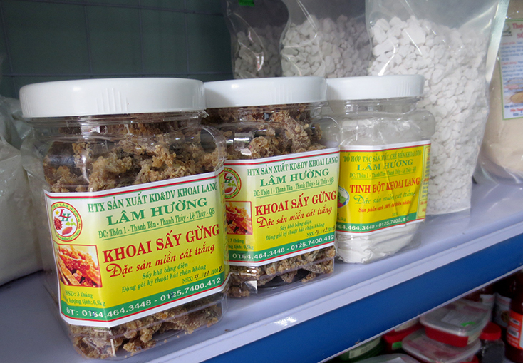 Nhiều sản phẩm chế biến từ nông sản Lệ Thủy đang tạo được vị thế vững chắc trên thị trường.