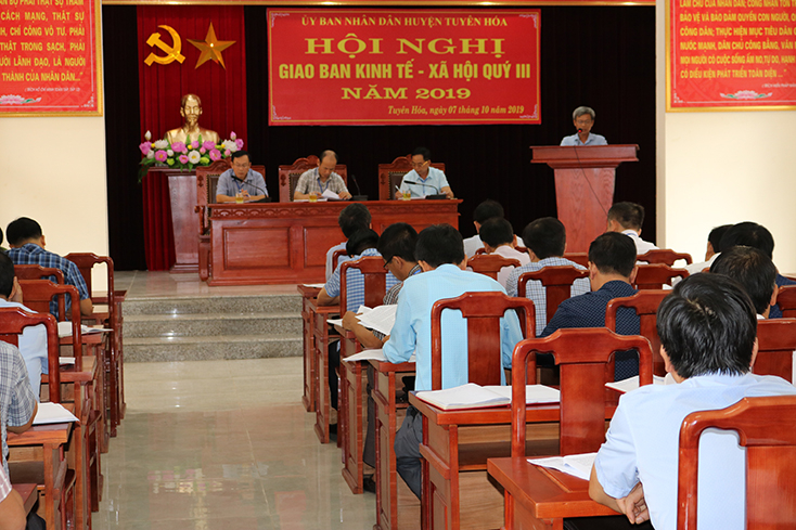Huyện Tuyên Hóa triển khai nhiệm vụ quý IV năm 2019