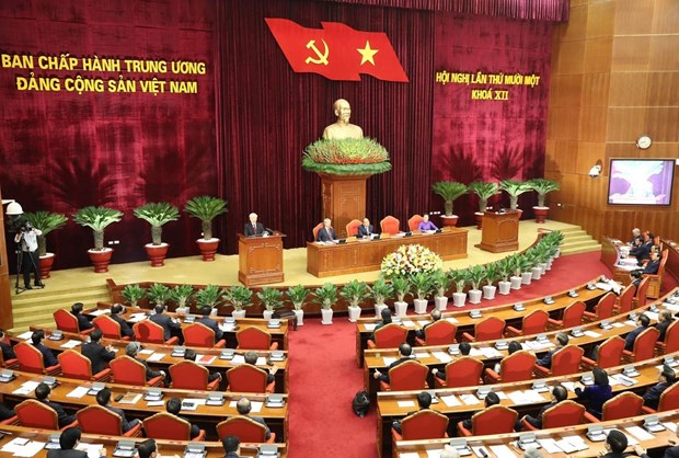 Quang cảnh hội nghị Trung ương Đảng khóa XII lần thứ 11. (Nguồn: TTXVN)