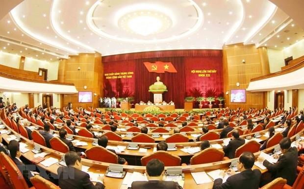 Quang cảnh Hội nghị Trung ương lần thứ 7. (Nguồn: TTXVN)