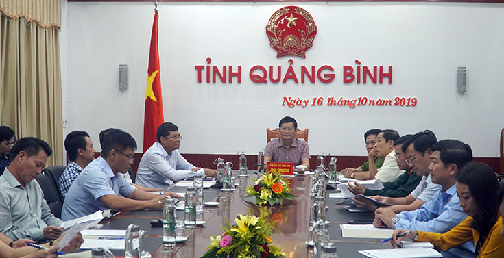 Toàn cảnh hội nghị tại điểm cầu tỉnh Quảng Bình