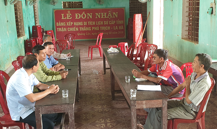  Nhà văn hóa thôn Phú Trịch, xã Quảng Lộc là nơi sinh hoạt, hội họp của người dân trong thôn, nhưng hiện tại không còn đáp ứng được nhu cầu.