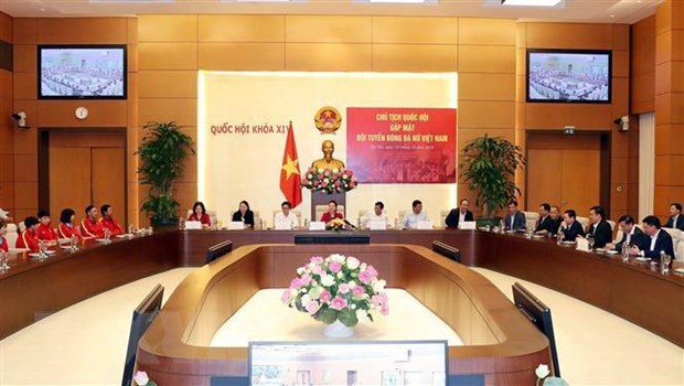 Quang cảnh buổi gặp mặt. (Ảnh: Trọng Đức/TTXVN)
