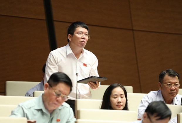 De xuat cat giam luong huu voi nguoi bi xoa tu cach chuc vu hinh anh 2Đại biểu Quốc hội tỉnh Lâm Đồng Nguyễn Văn Hiển phát biểu ý kiến. (Ảnh: Văn Điệp/TTXVN)