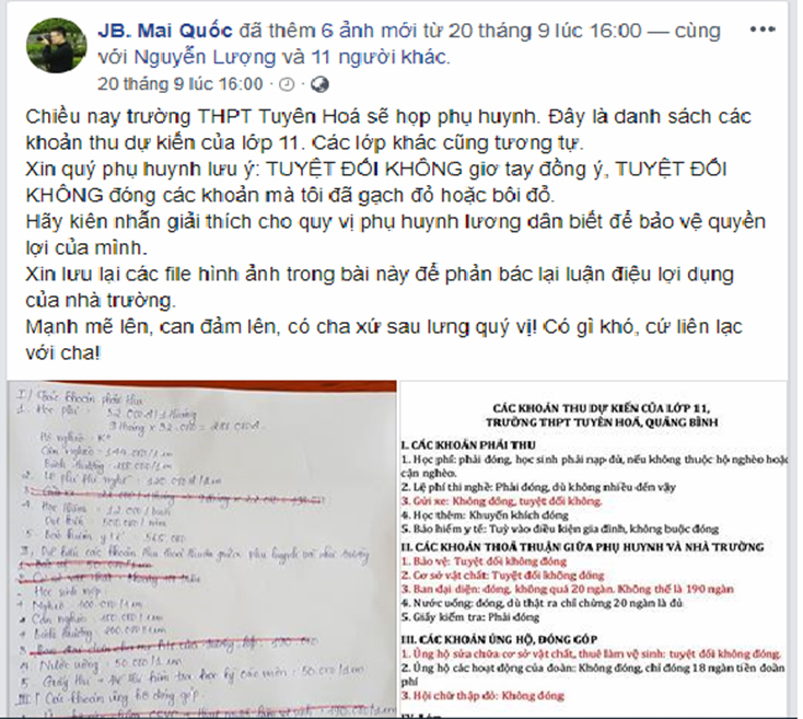 Lời lẽ đầy kích động của linh mục Mai Văn Quốc.