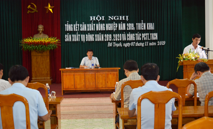Bổ Trạch tổ chức hội nghị triển khai vụ đông-xuân 2019-2020 và công tác PCTT-TKCN.