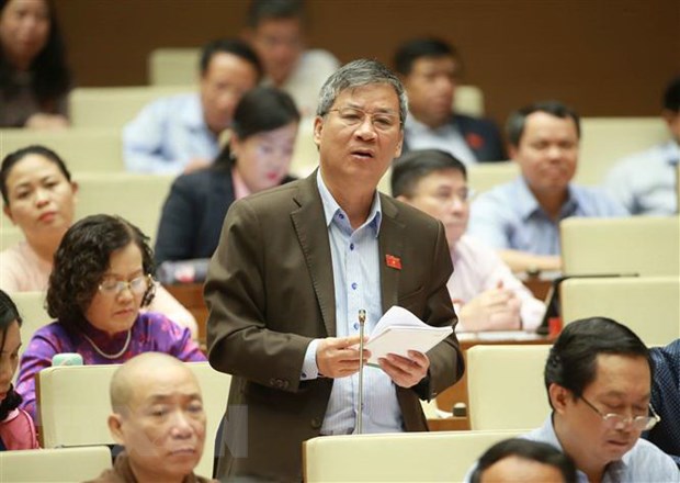 Bo truong Cong Thuong: Giam sat chat hoat dong tai khu kho ngoai quan hinh anh 2Đại biểu Quốc hội thành phố Hà Nội Nguyễn Anh Trí chất vấn Bộ trưởng Bộ Công Thương Trần Tuấn Anh. (Ảnh: Doãn Tấn/TTXVN)