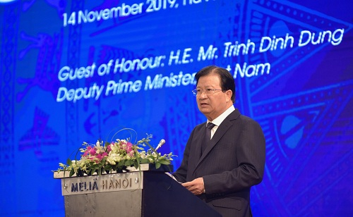 Phó Thủ tướng Trịnh Đình Dũng phát biểu tại Hội nghị - Ảnh: VGP/Đoàn Bắc