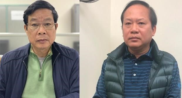 Nguyễn Bắc Son (trái) và Trương Minh Tuấn. (Nguồn: Cổng thông tin Bộ Công an)