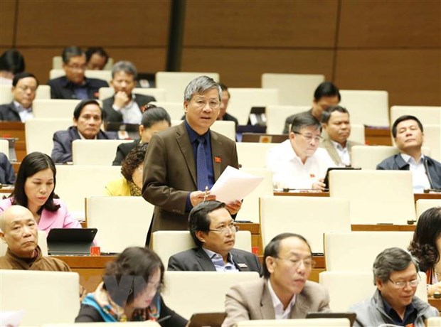Đại biểu Quốc hội thành phố Hà Nội Nguyễn Anh Trí phát biểu. (Ảnh: Phương Hoa/TTXVN)