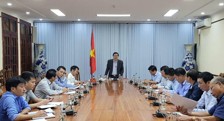 Đồng chí Nguyễn Xuân Quang, Phó Chủ tịch Thường trực UBND tỉnh kết luận buổi làm việc. 