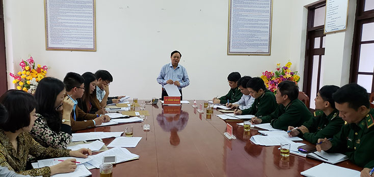 Đồng chí Phó Chủ tịch UBND tỉnh phát biểu kết luận buổi làm việc.