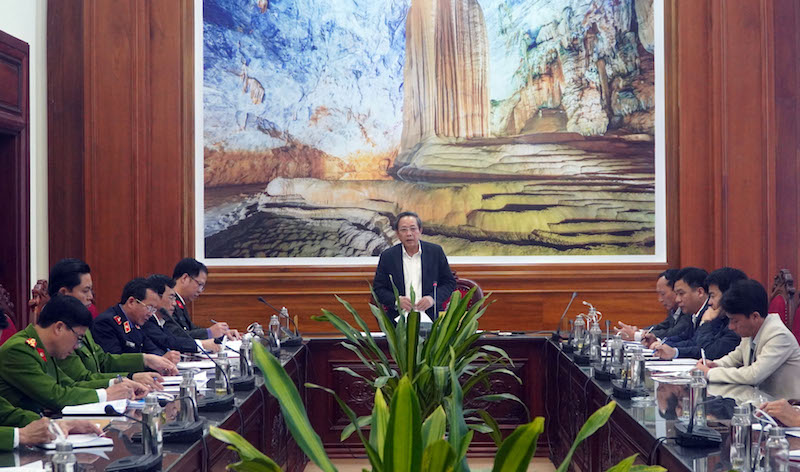 Đồng chí Bí thư Tỉnh ủy phát biểu chỉ đạo tại buổi làm việc