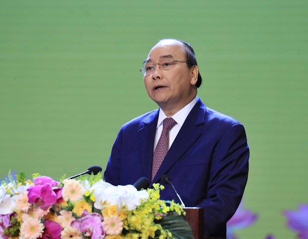 Thủ tướng Nguyễn Xuân Phúc phát biểu. (Ảnh: Thống Nhất/TTXVN)