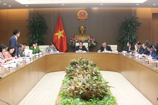 Quang cảnh buổi làm việc. (Ảnh: Dương Giang/TTXVN)