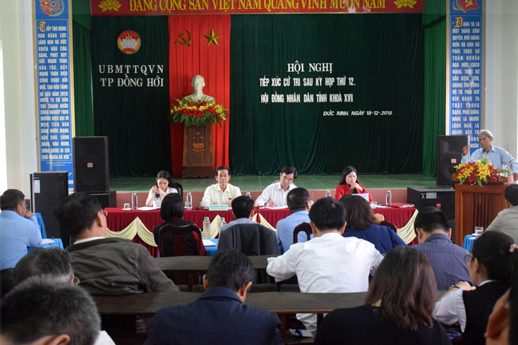 Tổ đại biểu HĐND tỉnh tiếp xúc cử tri TP. Đồng Hới sau kỳ họp thứ 12, HĐND tỉnh khóa XVII 
