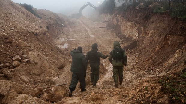 Xác định vị trí các đường hầm dọc biên giới Israel-Liban. (Nguồn: haaretz.com)