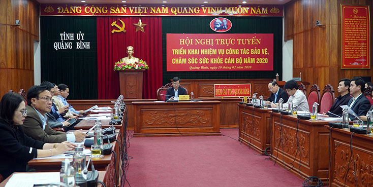 Toàn cảnh hội nghị tại điểm cầu tỉnh Quảng Bình