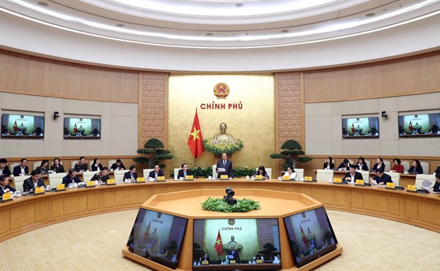 Thủ tướng Nguyễn Xuân Phúc, Chủ tịch Hội đồng Thi đua-Khen thưởng Trung ương phát biểu. (Ảnh: Thống Nhất/TTXVN)