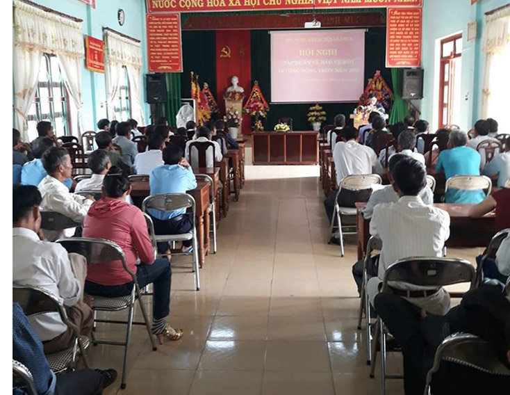 Các hội viên nông dân tham gia lớp tập huấn