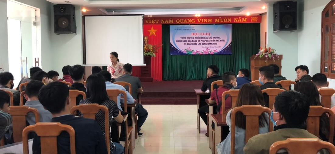 Tham dự hội nghị có gần 70 người lao động trong tỉnh đang có nhu cầu xuất khẩu lao động.