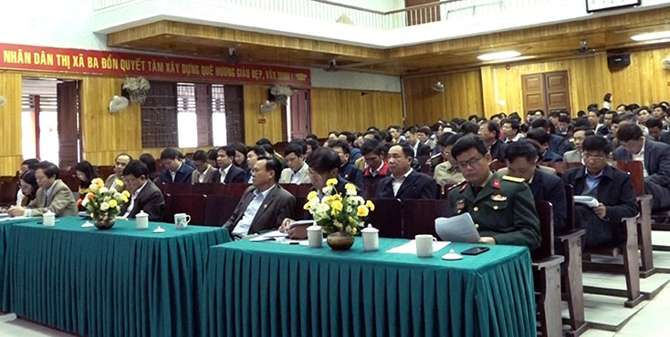 Hội nghị góp ý kiến vào Dự thảo báo cáo chính trị Đại hội Đảng bộ thị xã lần thứ XXV, nhiệm kỳ 2020-2025