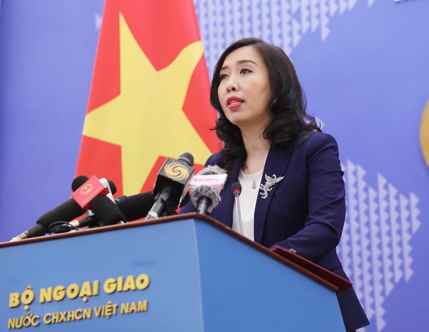 Người phát ngôn Bộ Ngoại giao Lê Thị Thu Hằng. (Ảnh: Lâm Khánh/TTXVN)