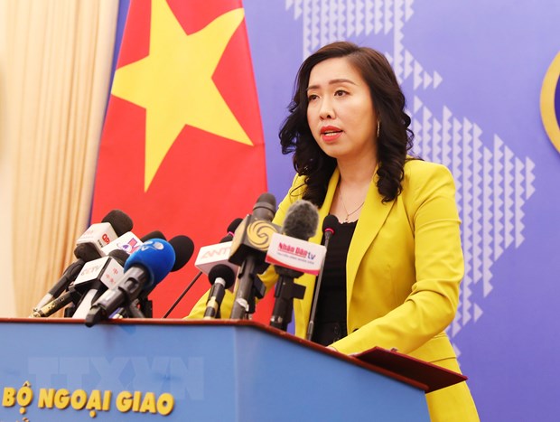 Người phát ngôn Bộ Ngoại giao Lê Thị Thu Hằng. (Ảnh: Lâm Khánh/TTXVN)