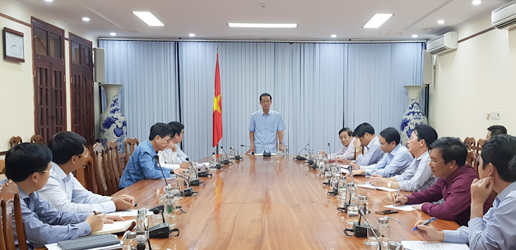Đồng chí Trần Công Thuật, Chủ tịch UBND tỉnh kết luận buổi làm việc.