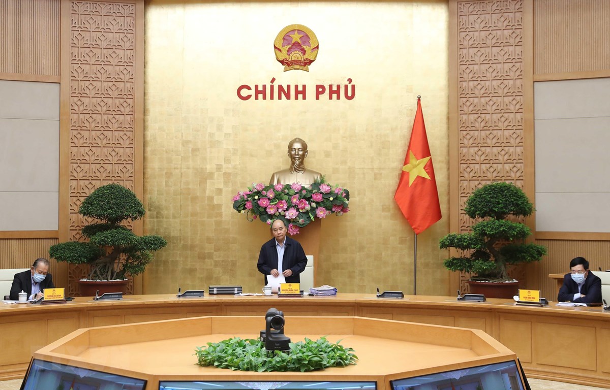  Thủ tướng Nguyễn Xuân Phúc phát biểu. (Ảnh: Thống Nhất/TTXVN)