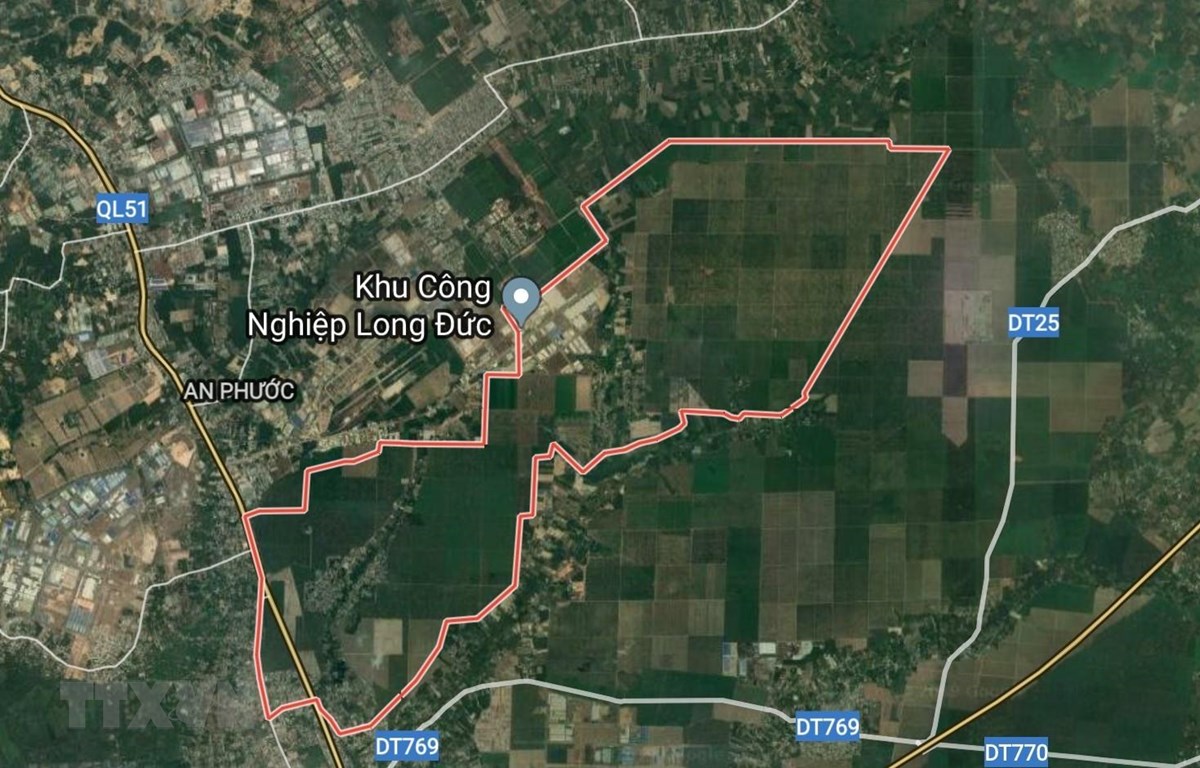 Khu đất tại xã Long Đức, huyện Long Thành. (Ảnh: Sỹ Tuyên/TTXVN)
